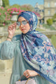 Wonderland Saten Şal - Crown Blue