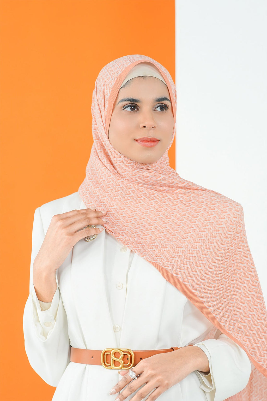 Bimu Piliseli Şal - Coral