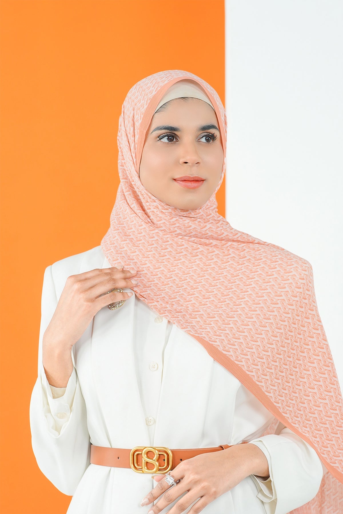 Bimu Piliseli Şal - Coral