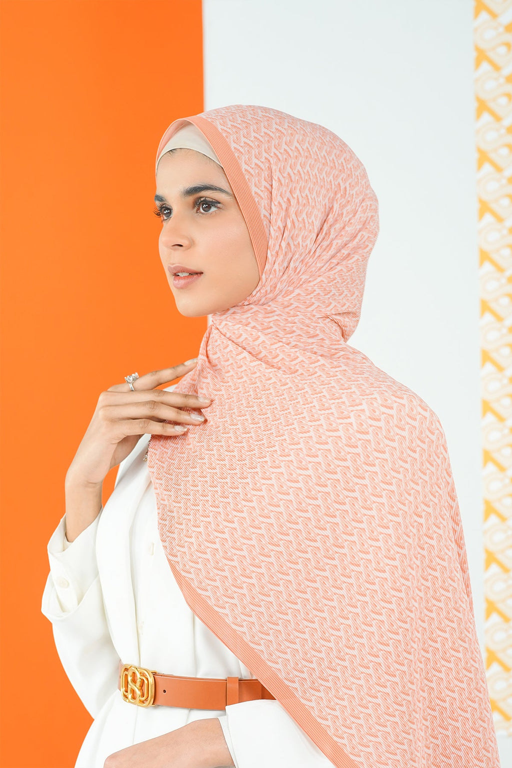 Bimu Piliseli Şal - Coral