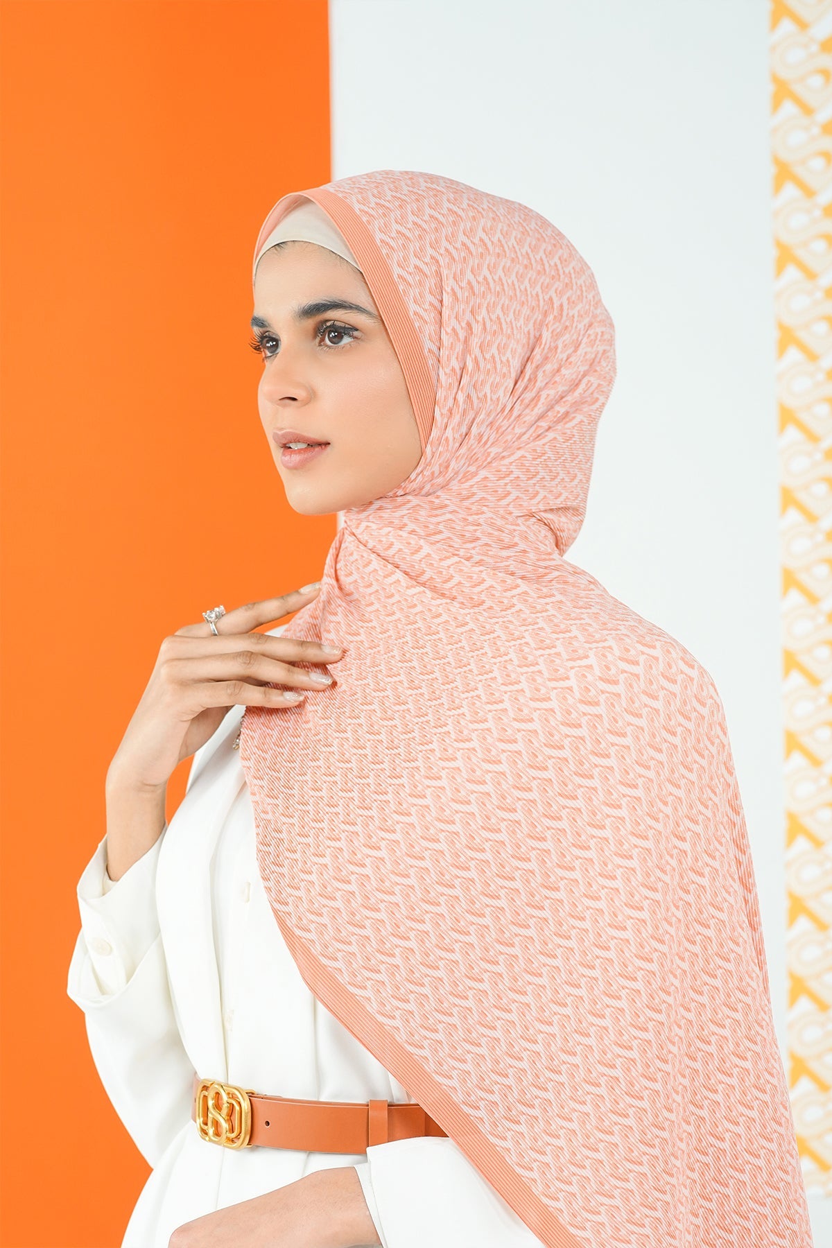 Bimu Piliseli Şal - Coral