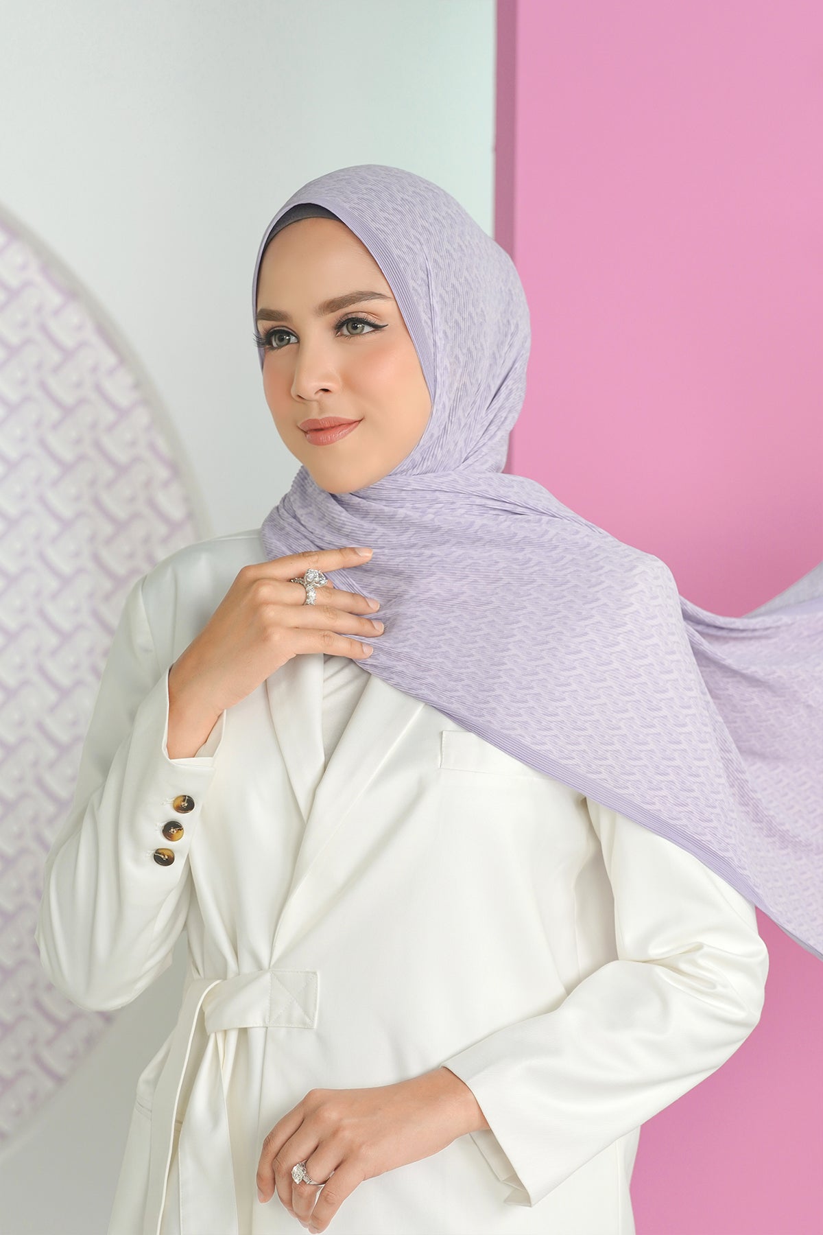 Bimu Piliseli Şal - Lavender