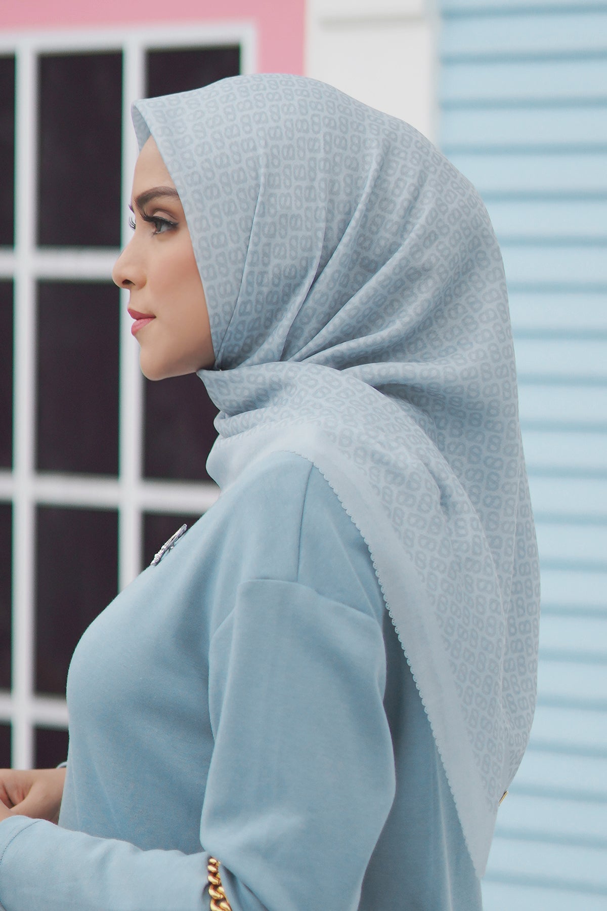 Tapis Saten Şal - Baby Blue