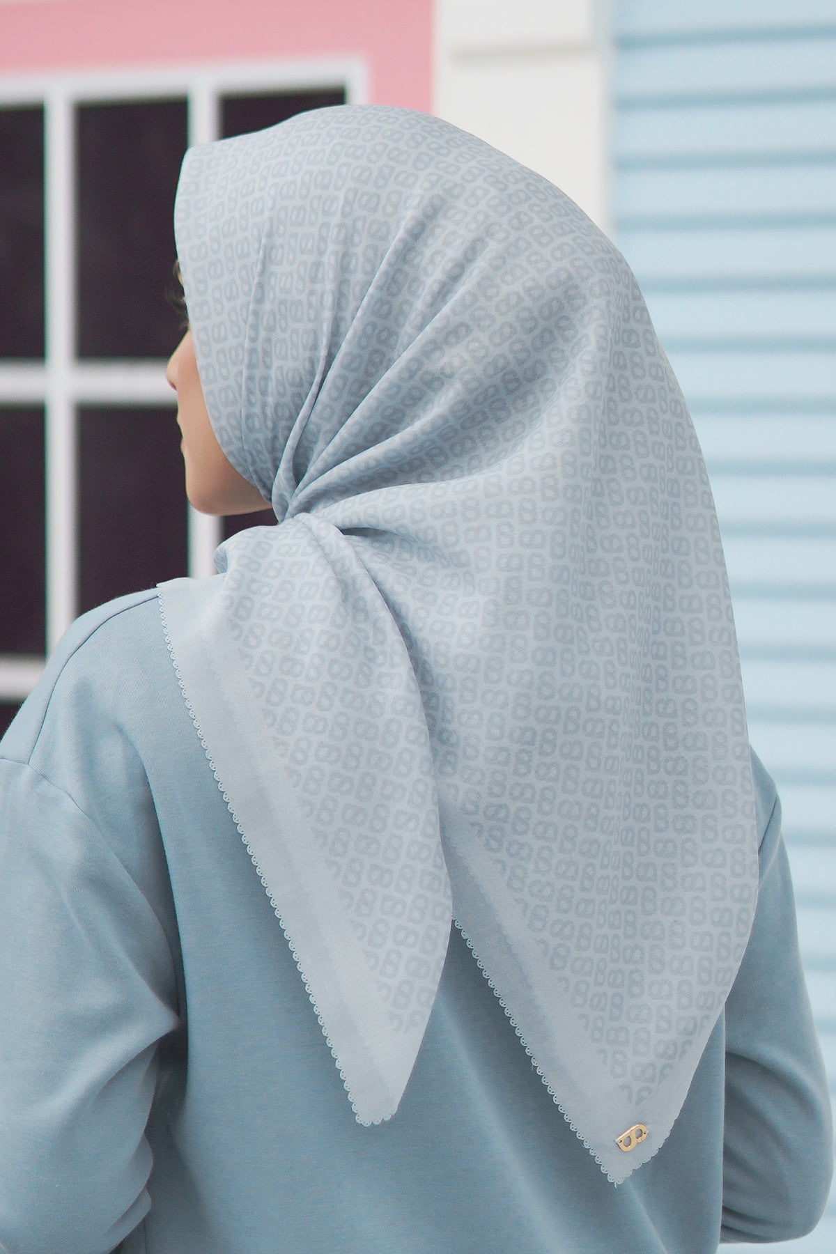 Tapis Saten Şal - Baby Blue