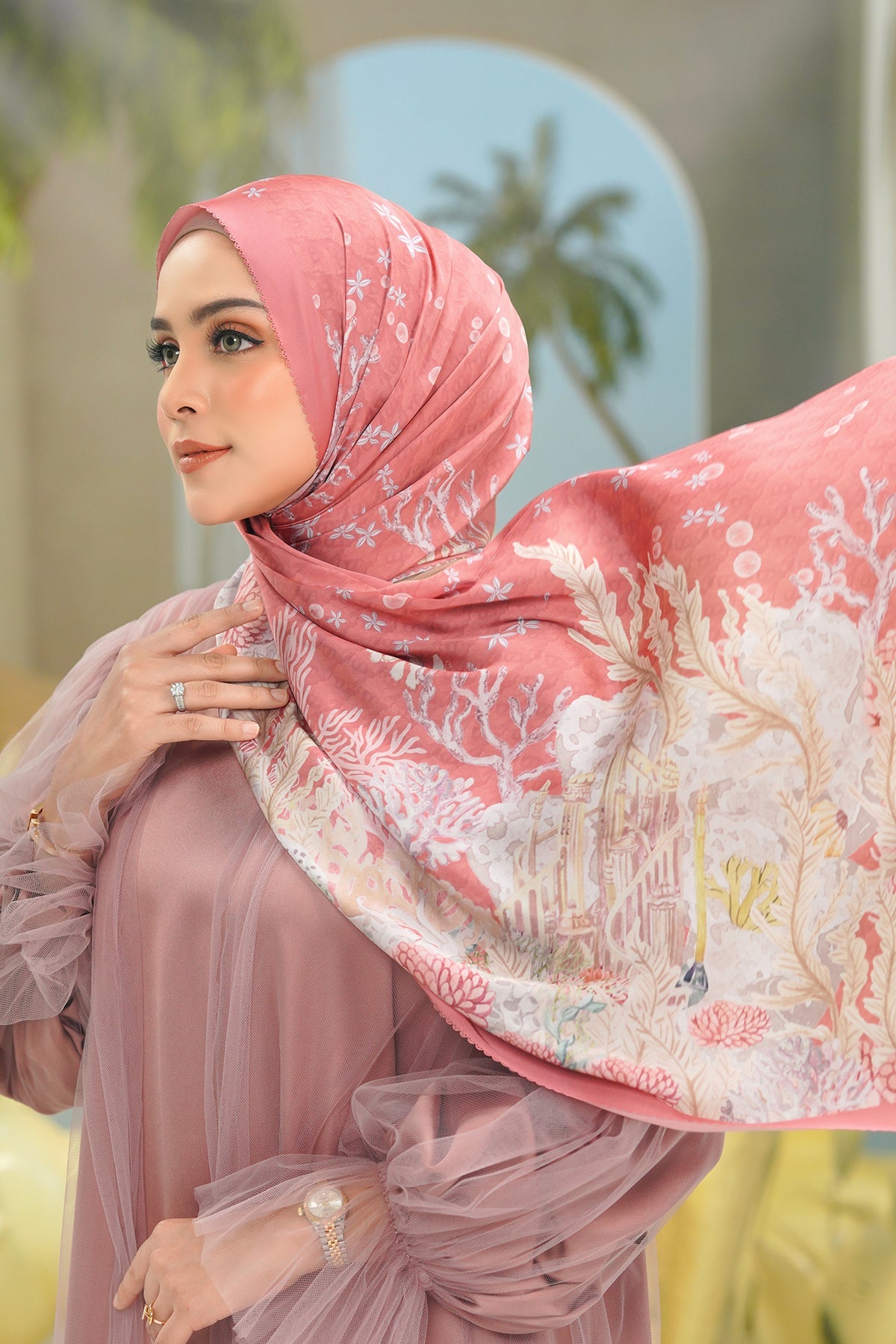 Little Mermaid 2.0 Satin Scarf - Starfish