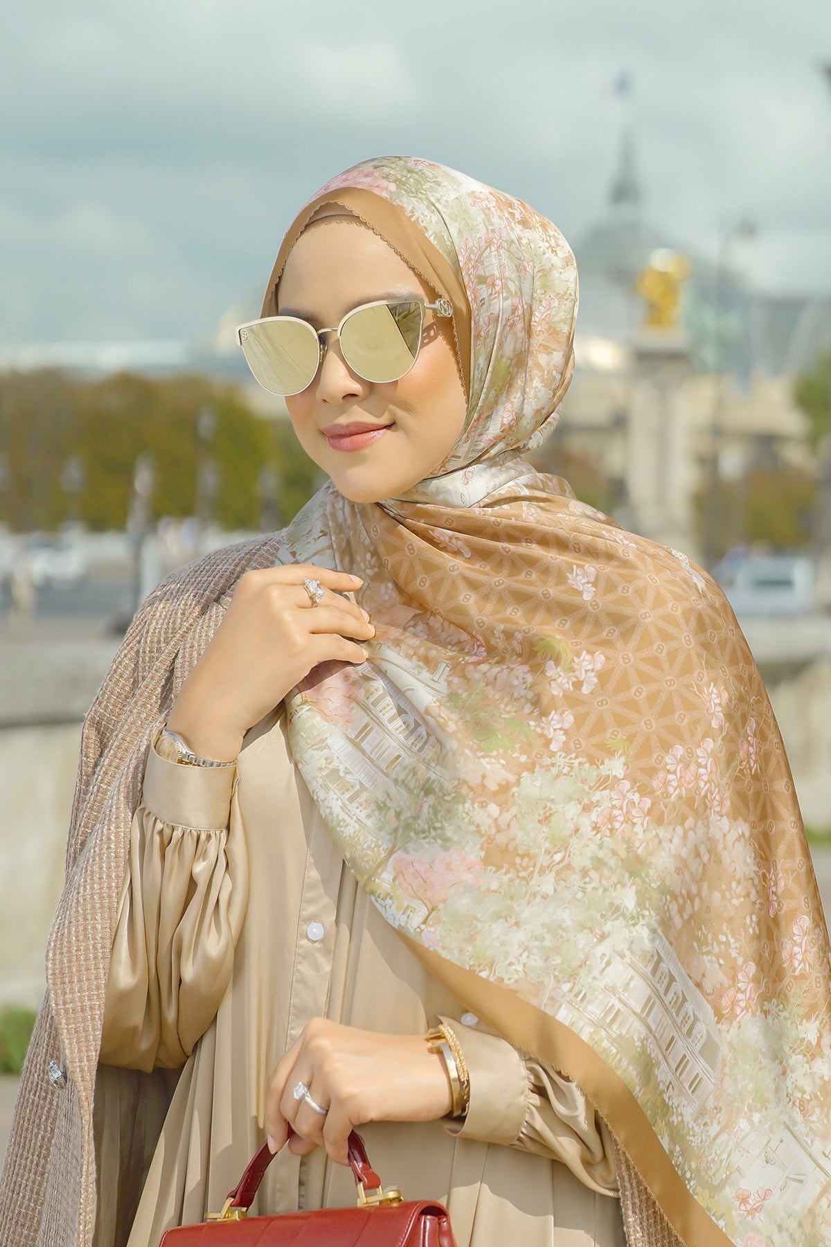Parisian Saten Şal - Croissant