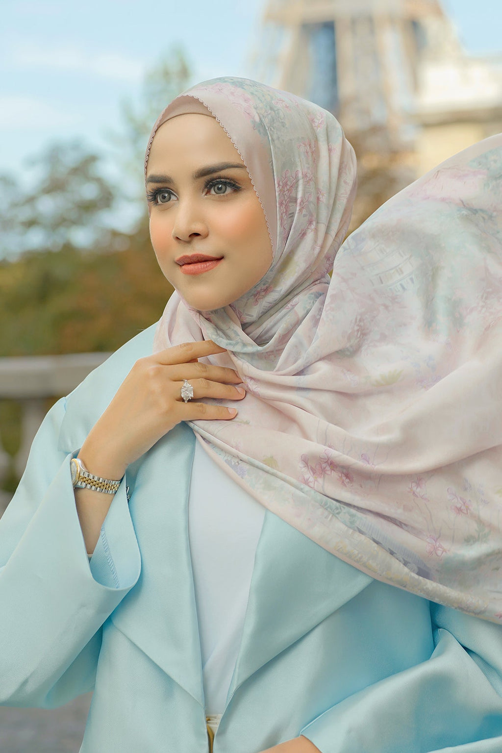 Parisian Saten Şal - Fleur