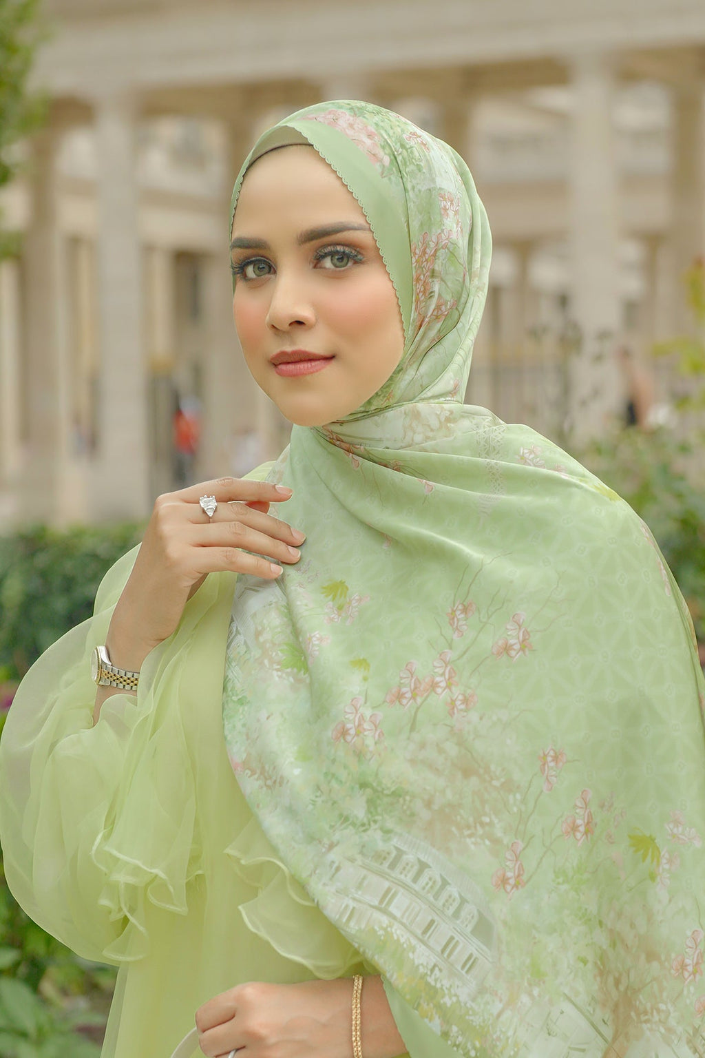Parisian Saten Şal - Gazon