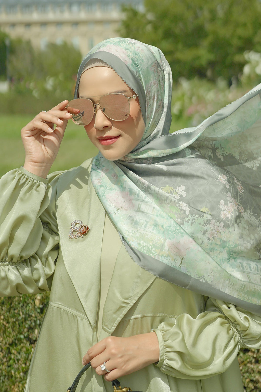 Parisian Saten Şal - Jardin