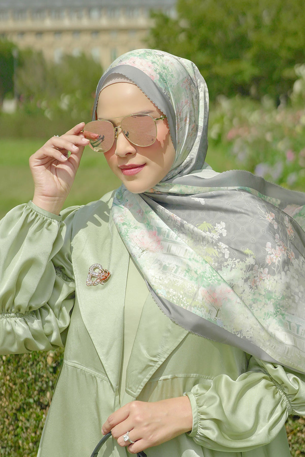 Parisian Saten Şal - Jardin