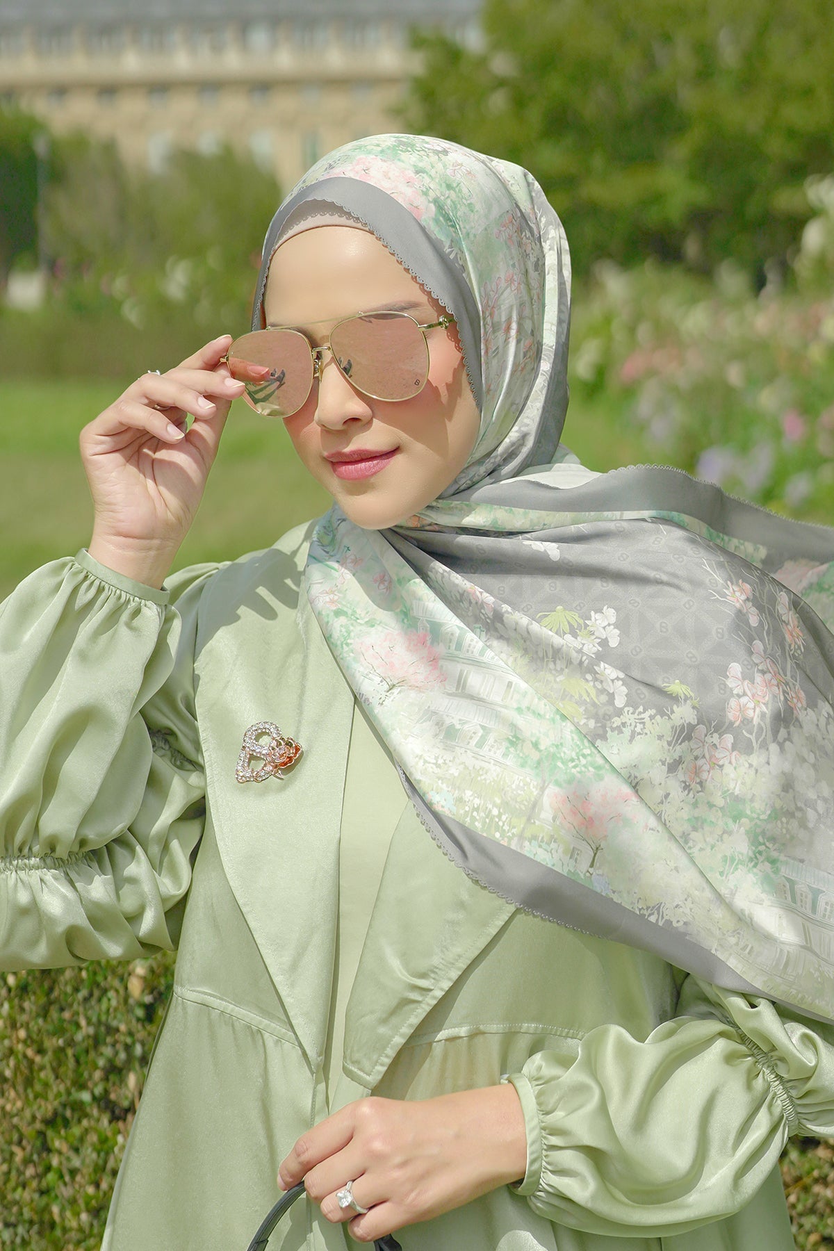 Parisian Saten Şal - Jardin