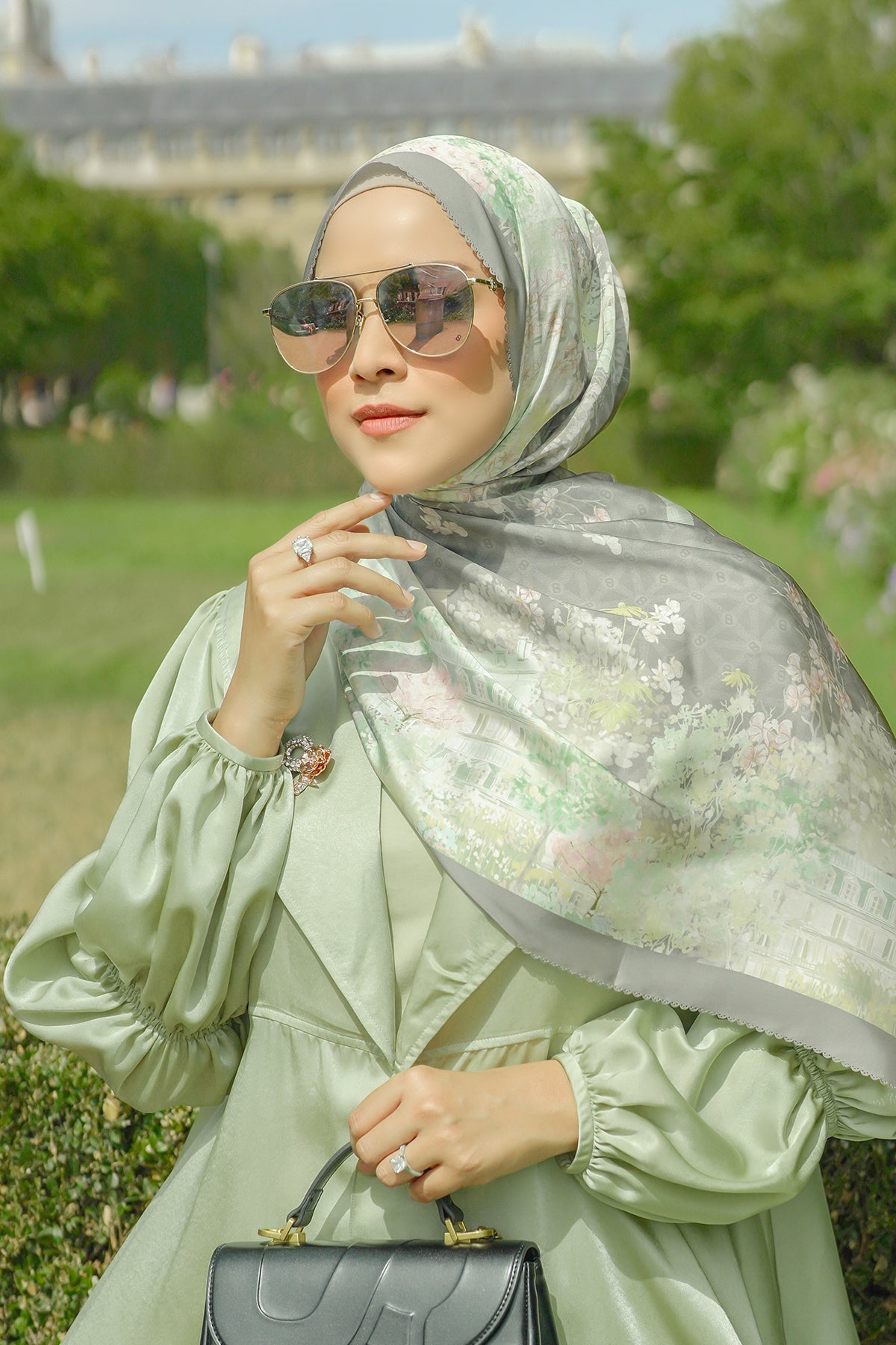 Parisian Saten Şal - Jardin