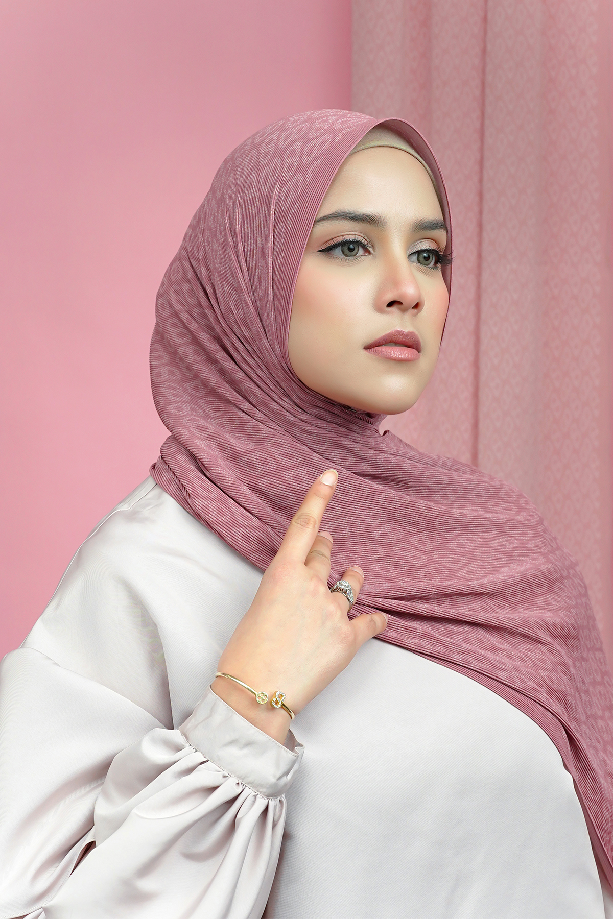 Tapis Piliseli Şal - Ash Rose
