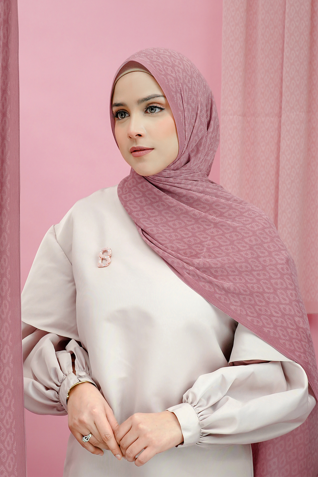 Tapis Piliseli Şal - Ash Rose