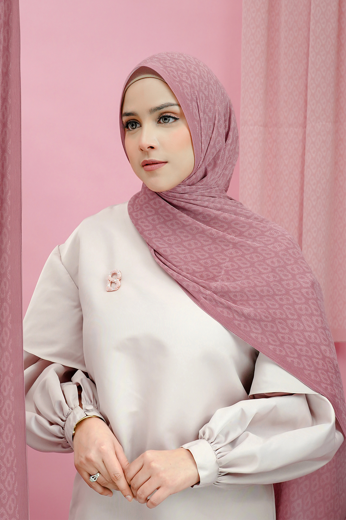 Tapis Piliseli Şal - Ash Rose