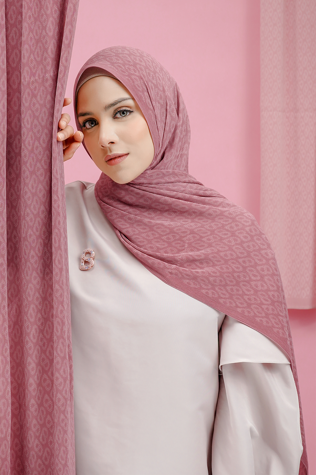 Tapis Piliseli Şal - Ash Rose