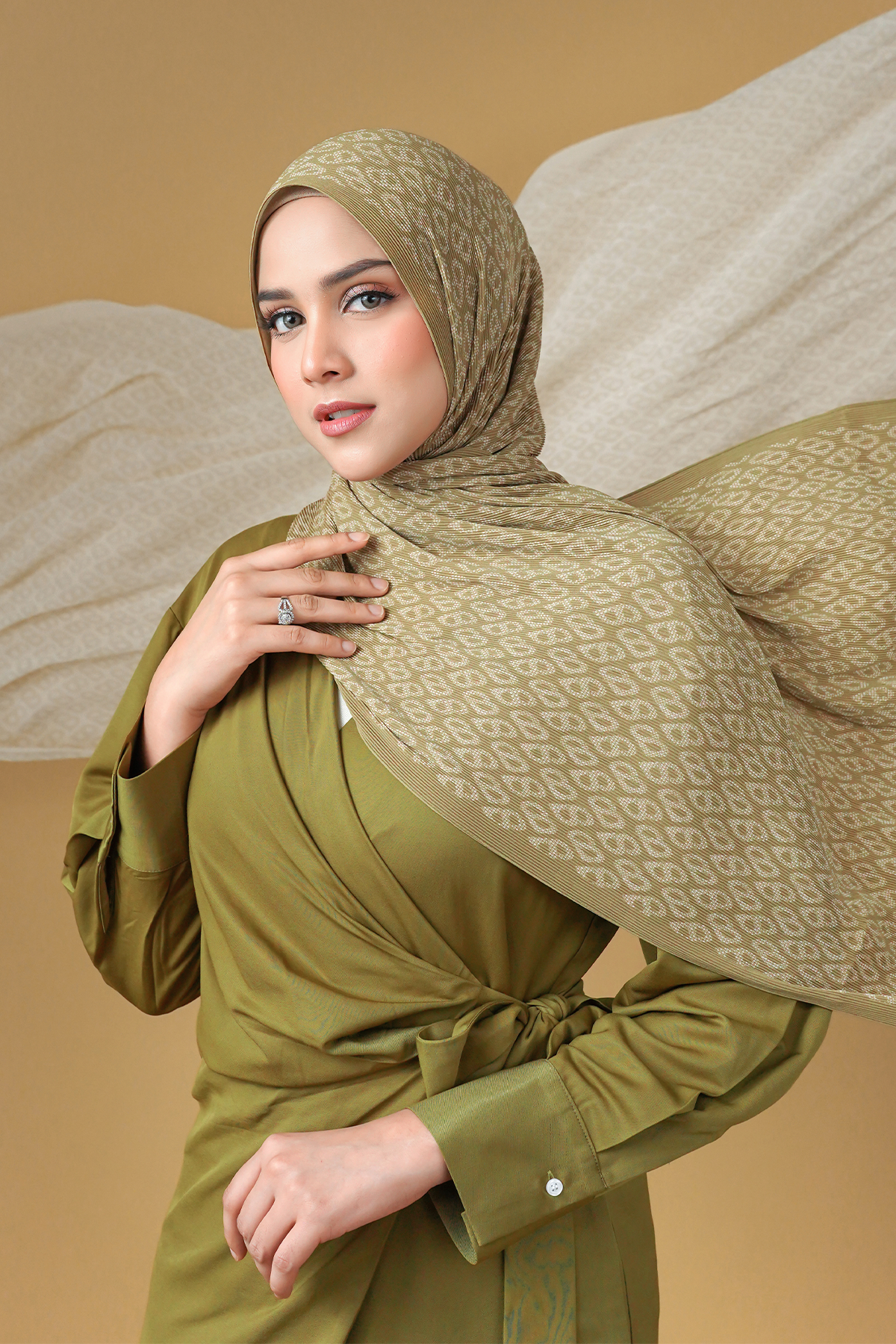 Tapis Piliseli Şal - Olive