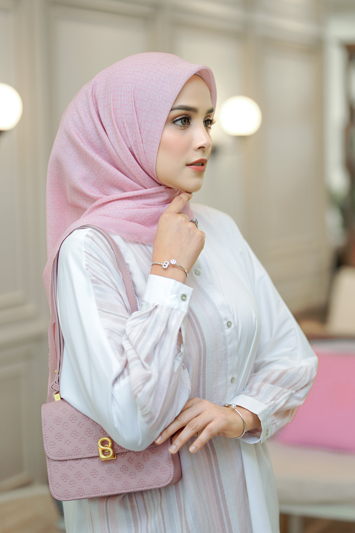 Tapis Saten Şal - Cotton Candy