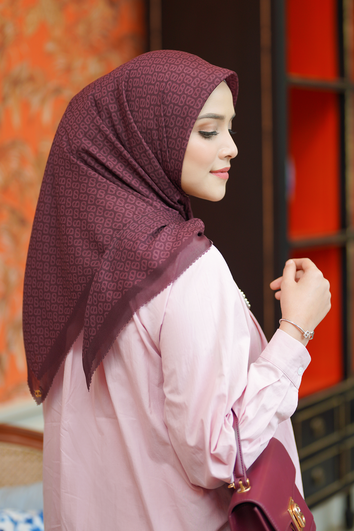 Tapis Saten Şal - Rosewood