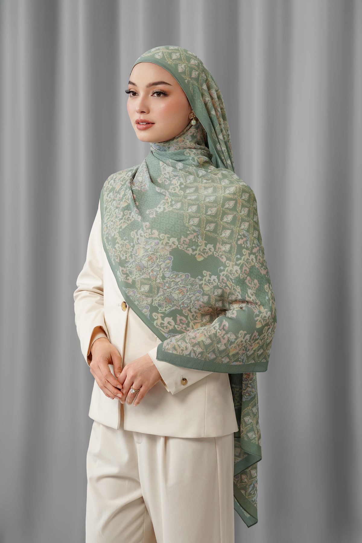 Granada Piliseli Şal - Cameo Green