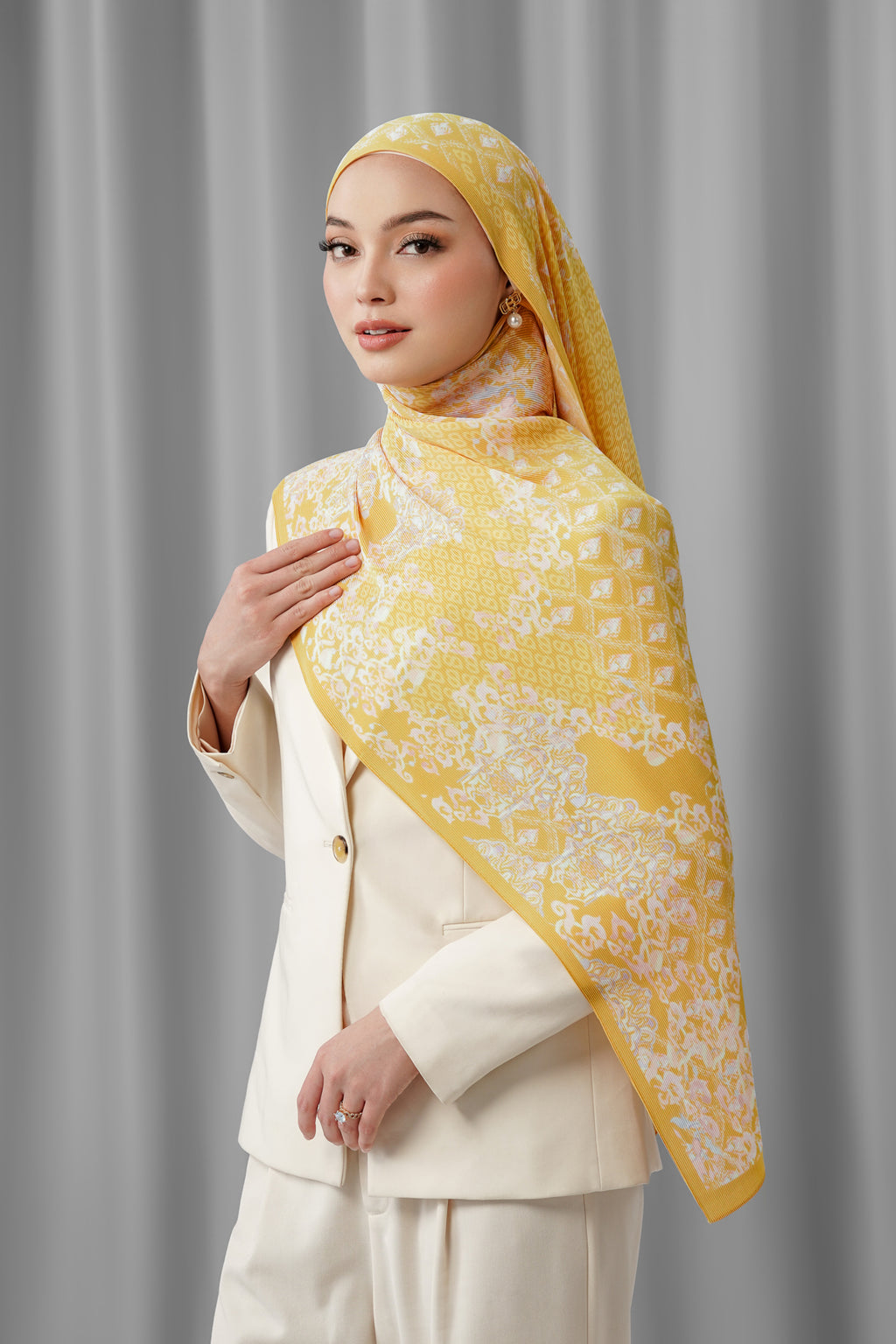 Granada Kare Eşarp - Lemon