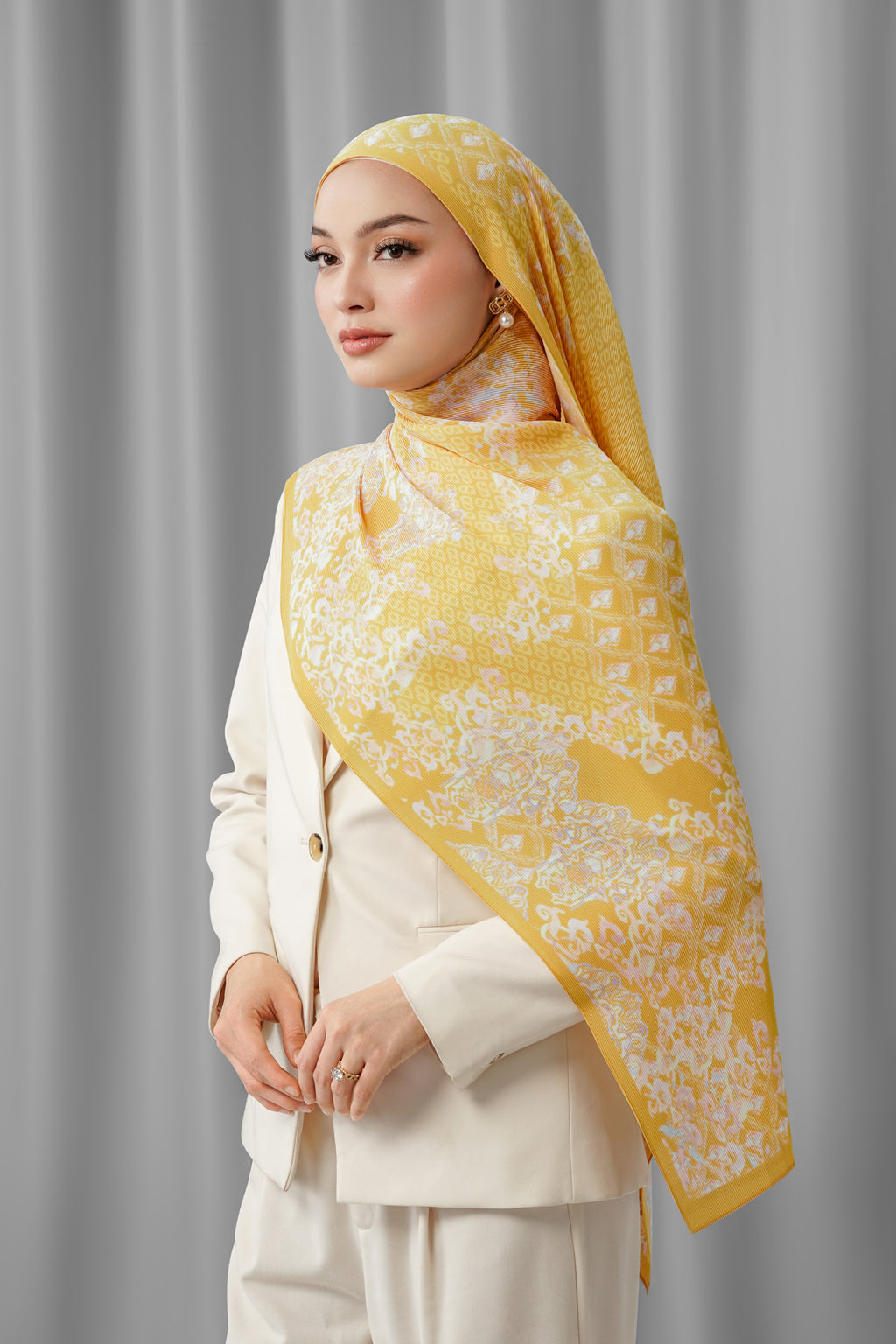 Granada Kare Eşarp - Lemon