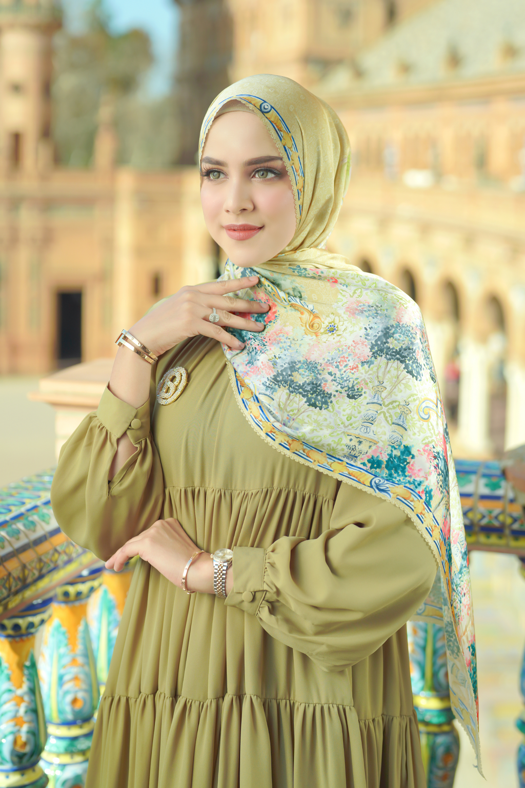 Sevilla Saten Şal - Butter