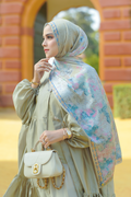 Sevilla Saten Şal - Khaki