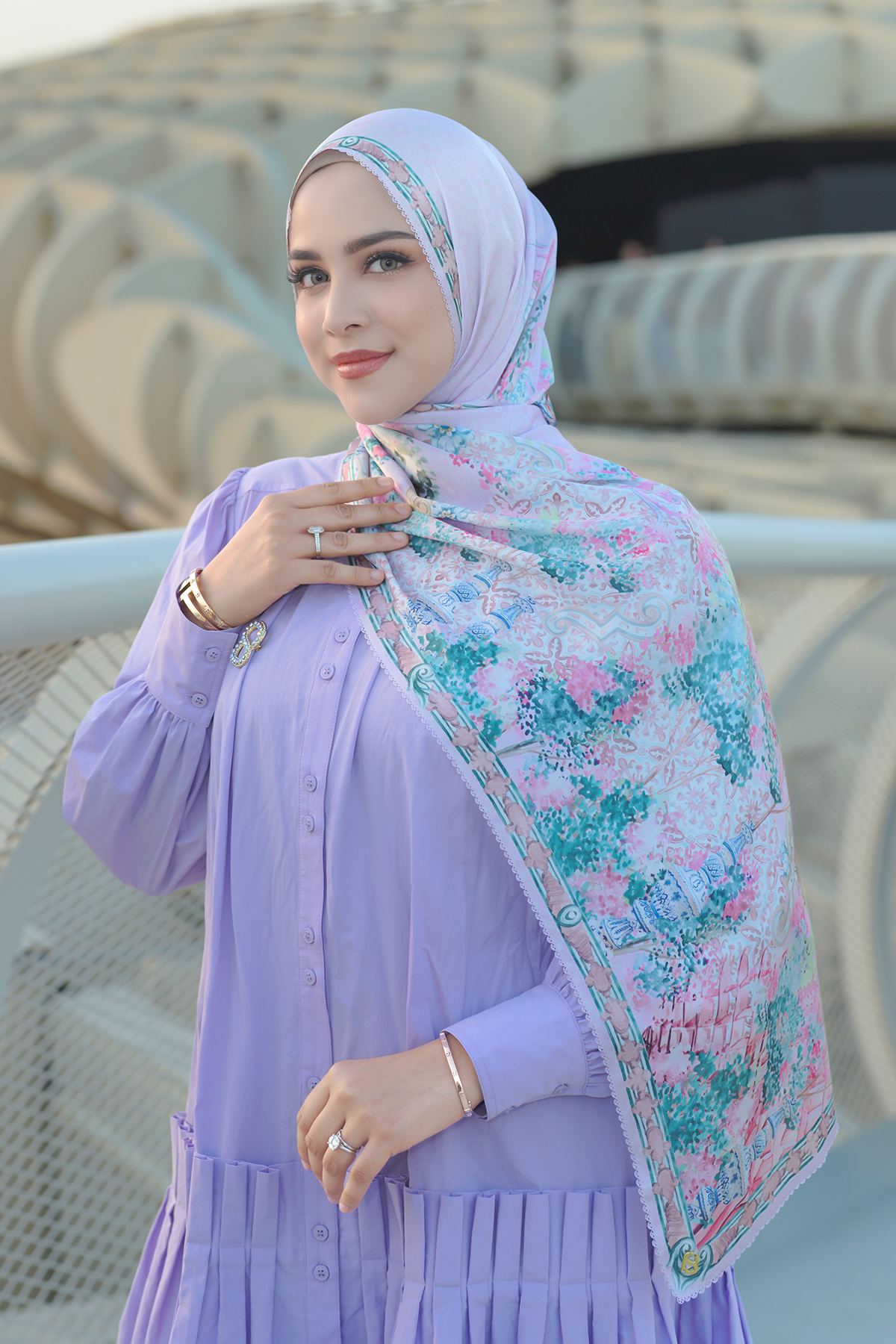 Sevilla Saten Şal - Lavanda