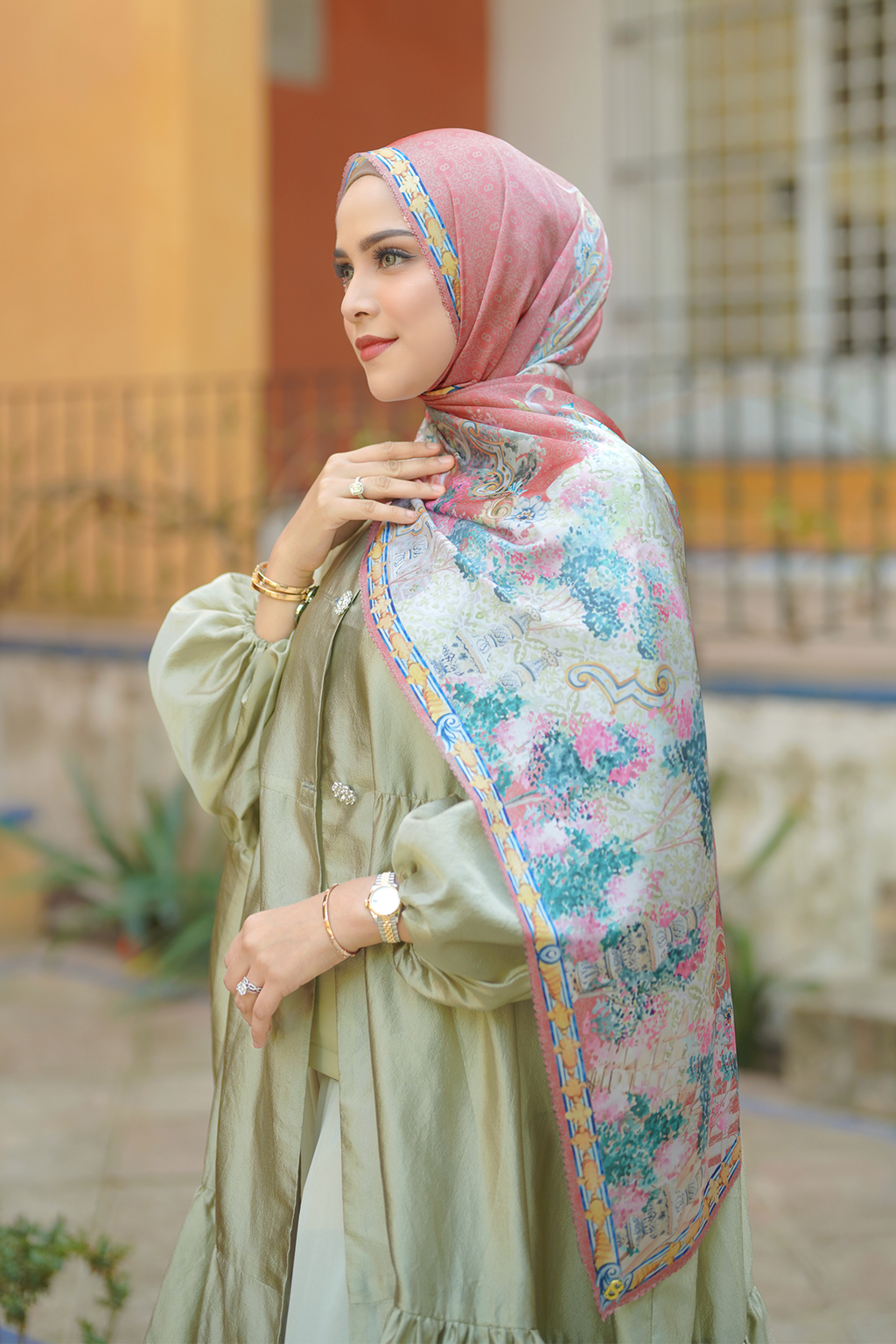Sevilla Saten Şal - Terracotta