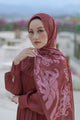 Wave Saten Şal - Maroon